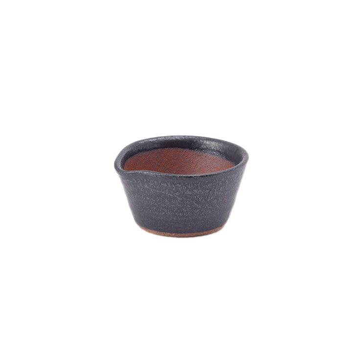 日常茶飯器 黒 櫛目のないすり鉢 SS 180ml 萬古焼 0100-0013　すり鉢 溝なし 陶器 小鉢 食器 |  | 01