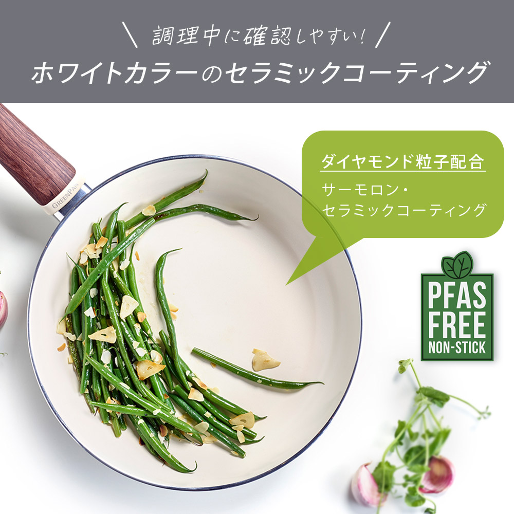 GREEN PAN（グリーンパン） ウッドビー 4点セット IH対応 フライパン