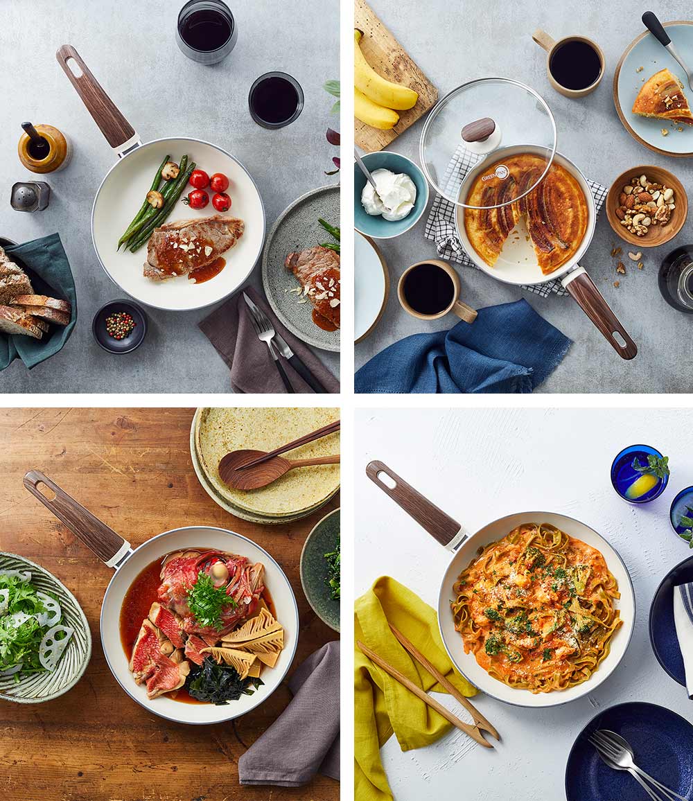 GREEN PAN（グリーンパン） ウッドビー 4点セット IH対応 フライパン