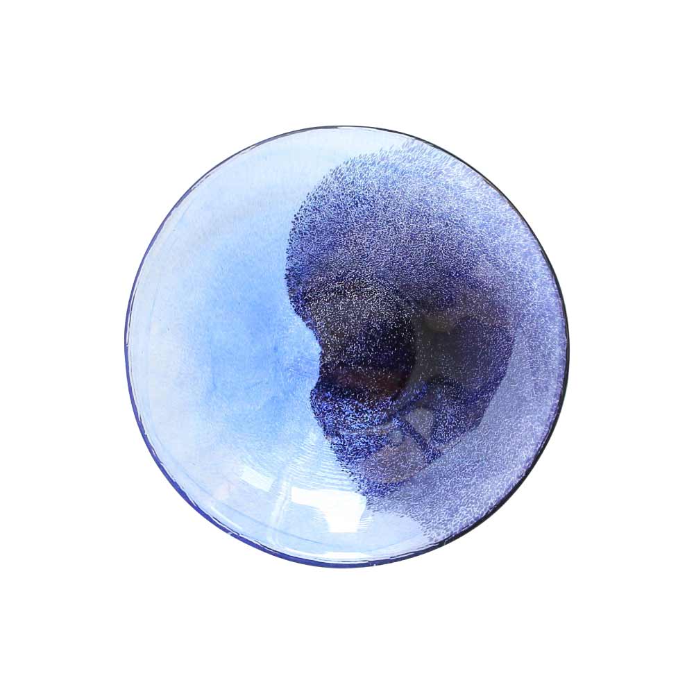 空のいろどり 取皿 江戸硝子 藍花 【 皿 プレート 取り皿 ガラス 食器