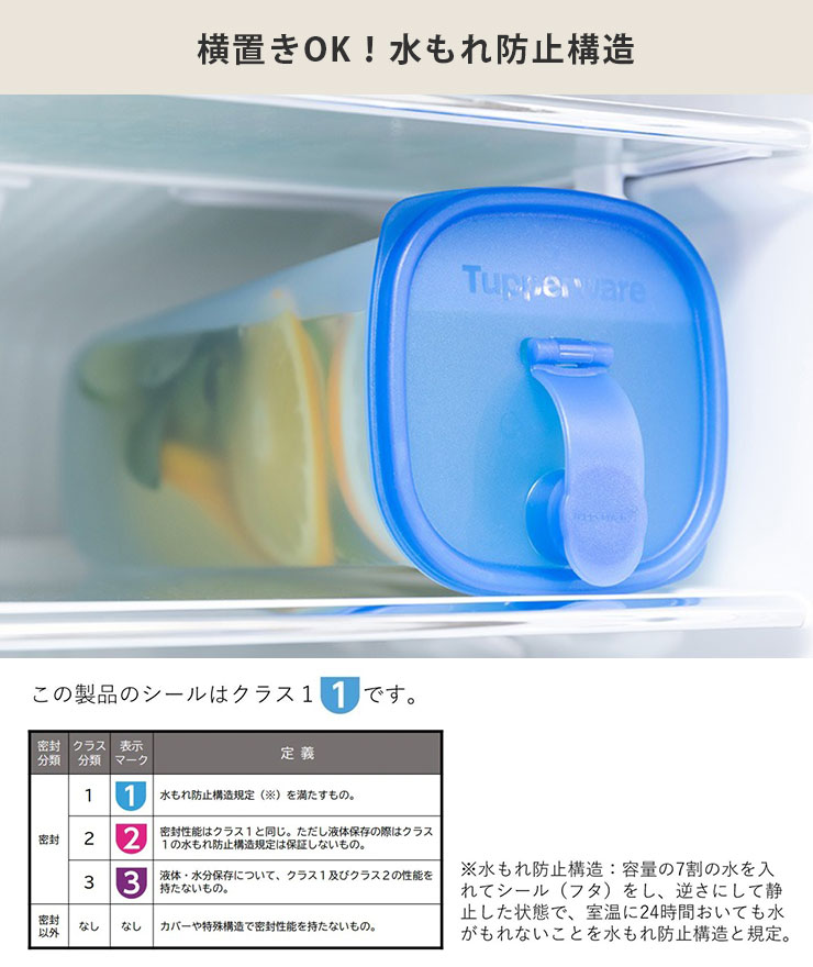 タッパー 冷水筒 Sライン 2L 1本 ストレーナー付き B0417 Tupperware タッパーウェア　ピッチャー 横置き 耐熱 熱湯 スリム  液体 保存容器 冷蔵庫 麦茶ポット