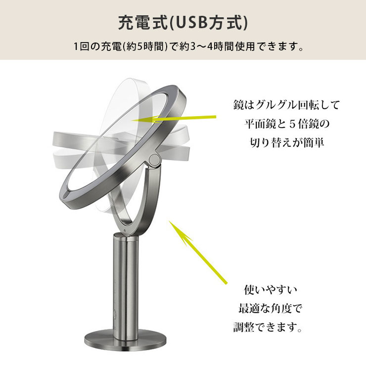 大好き EKO/イーケーオー センサー式LEDミラー 両面センサーミラー - k