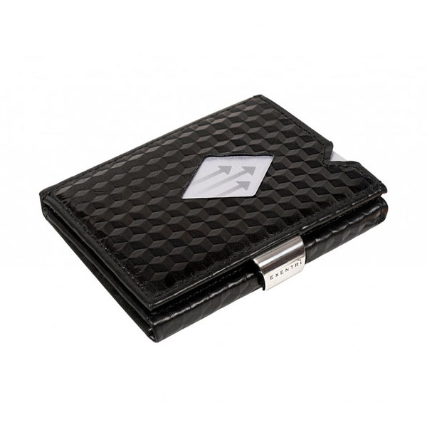 EXENTRI エキセントリ ミニマルウォレット スキミング防止 RFIDブロック 全19色　三つ折り財布 レザー ミニウォレット カード入れ 薄型  送料無料
