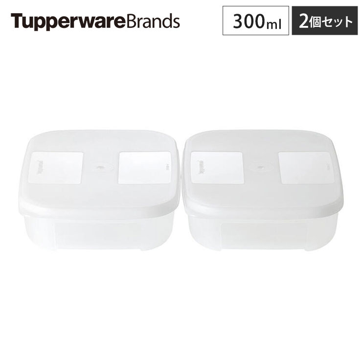 タッパー フリーザーメイト M #1 浅型 2個セット 300ml B0127 Tupperware タッパーウェア　冷凍 保存容器 液体 小分け  セット 密封容器