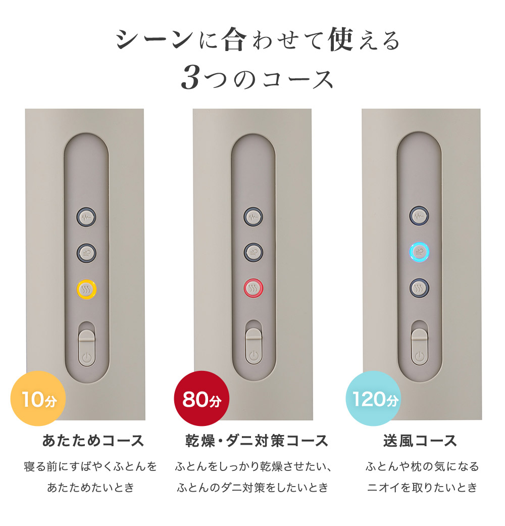 シーズン・シーンに合わせて使える3つのコース