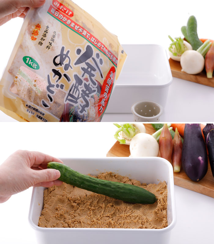 面倒な漬け捨て、熟成いらずで届いたその日から漬けられる発酵ぬか床