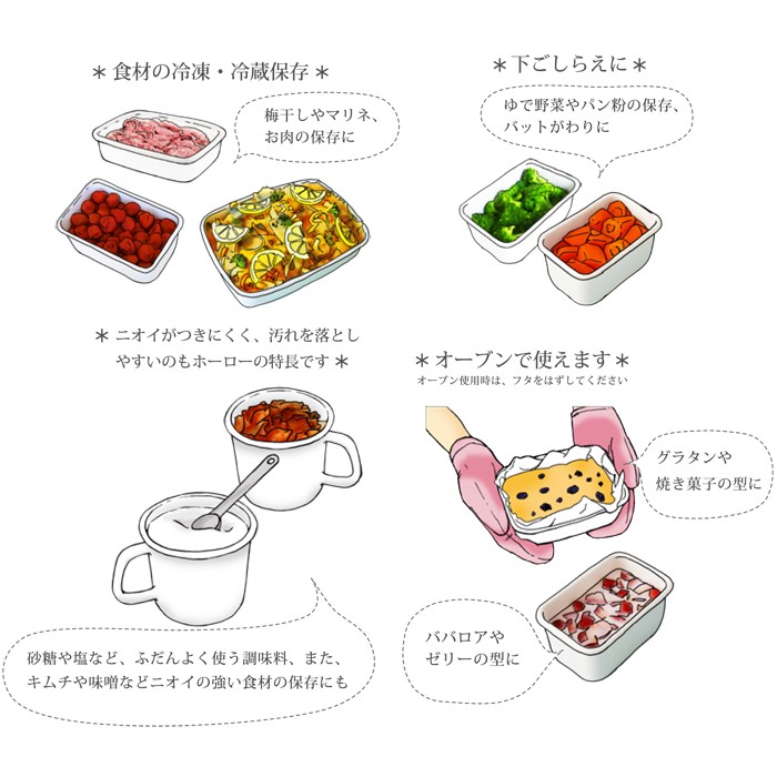 富士ホーロー クッカ ホーロー容器 浅型容器 角型 L ネイビー