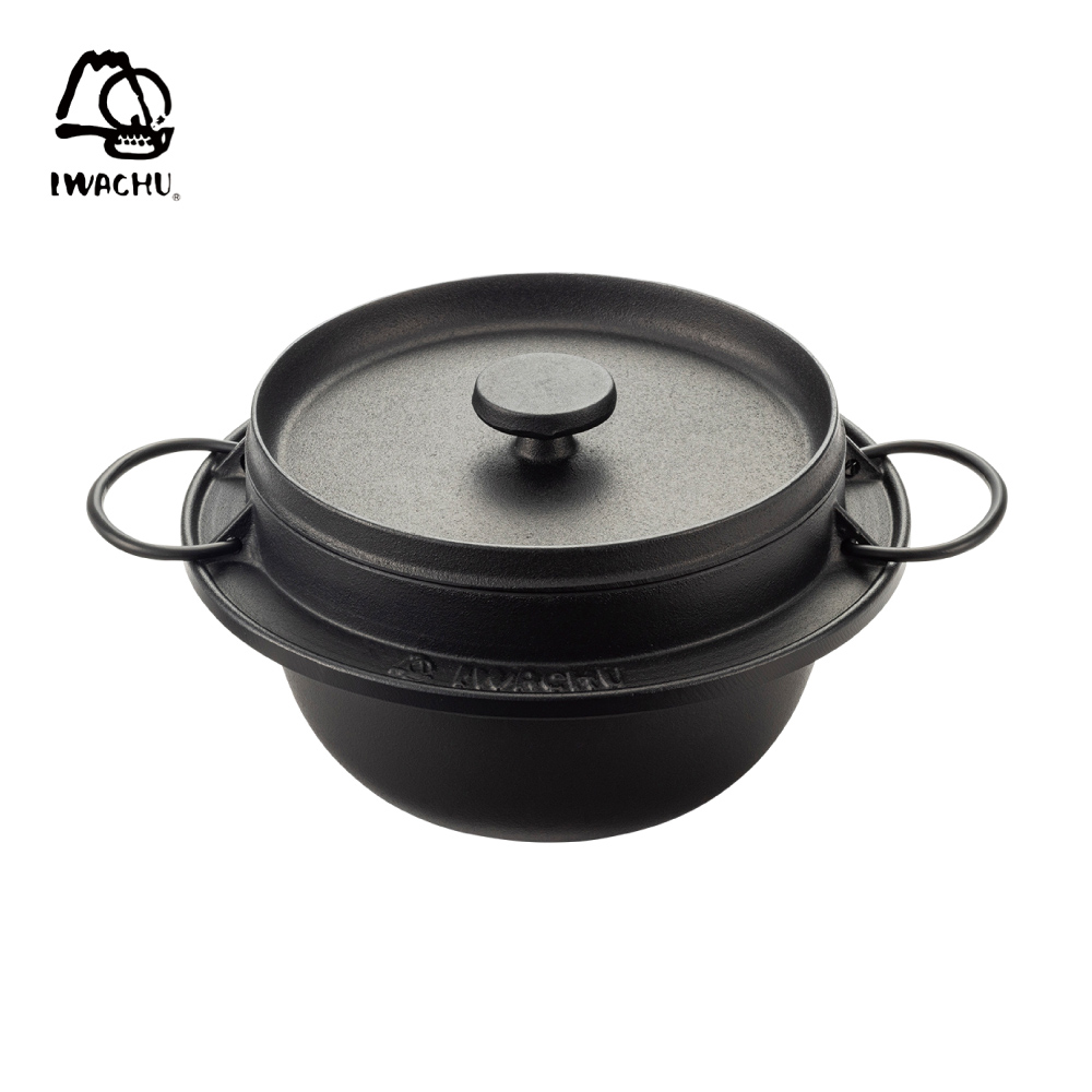 未使用品 南部鉄器 岩鋳 Iwachu 中華鍋 深型 広東鍋 両手鍋 鉄鍋
