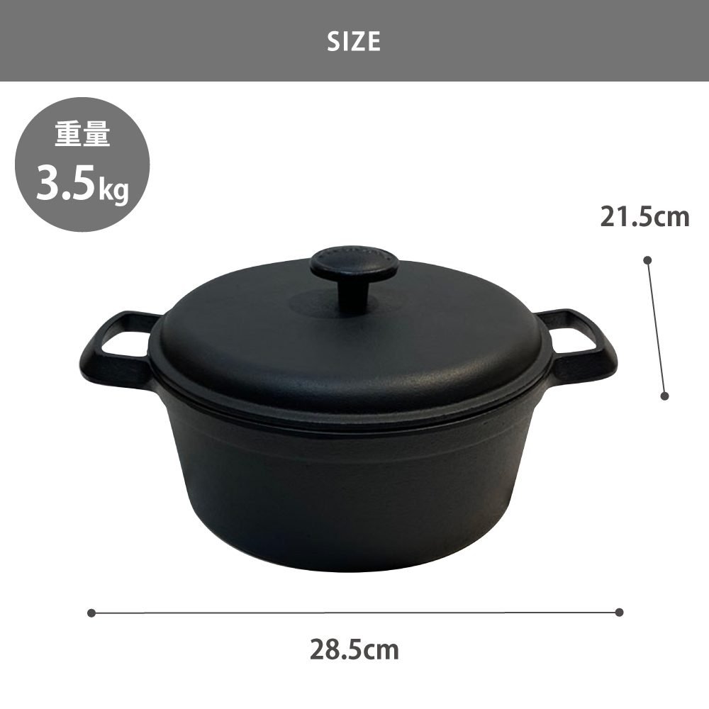 岩鋳（IWACHU） ファミリーシチューパン 21cm 南部鉄器 直火 IH対応 鉄