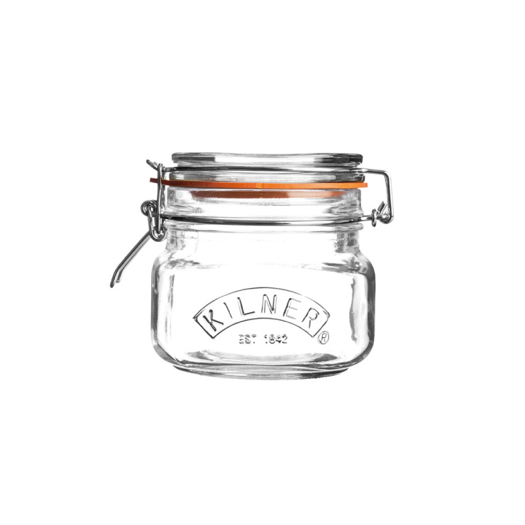 キルナー スクエア クリップトップスパイスジャー 0.5L 38-2023-00 KILNER SQUARE CLIPTOP SPICE JAR　ジャム瓶 ガラス 保存容器 煮沸消毒｜cooking-clocca｜02