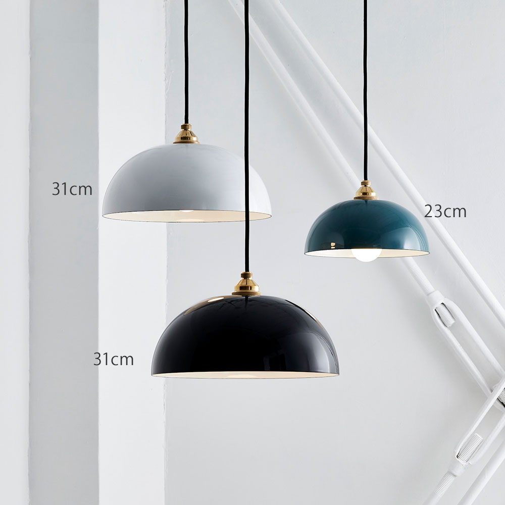 富士ホーロー ランプシェード ホーロー 琺瑯ランプ 23cm 無地 E26 LED