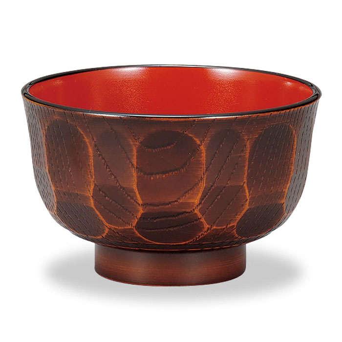 レンジ汁椀 亀甲栃木目,ミタニ