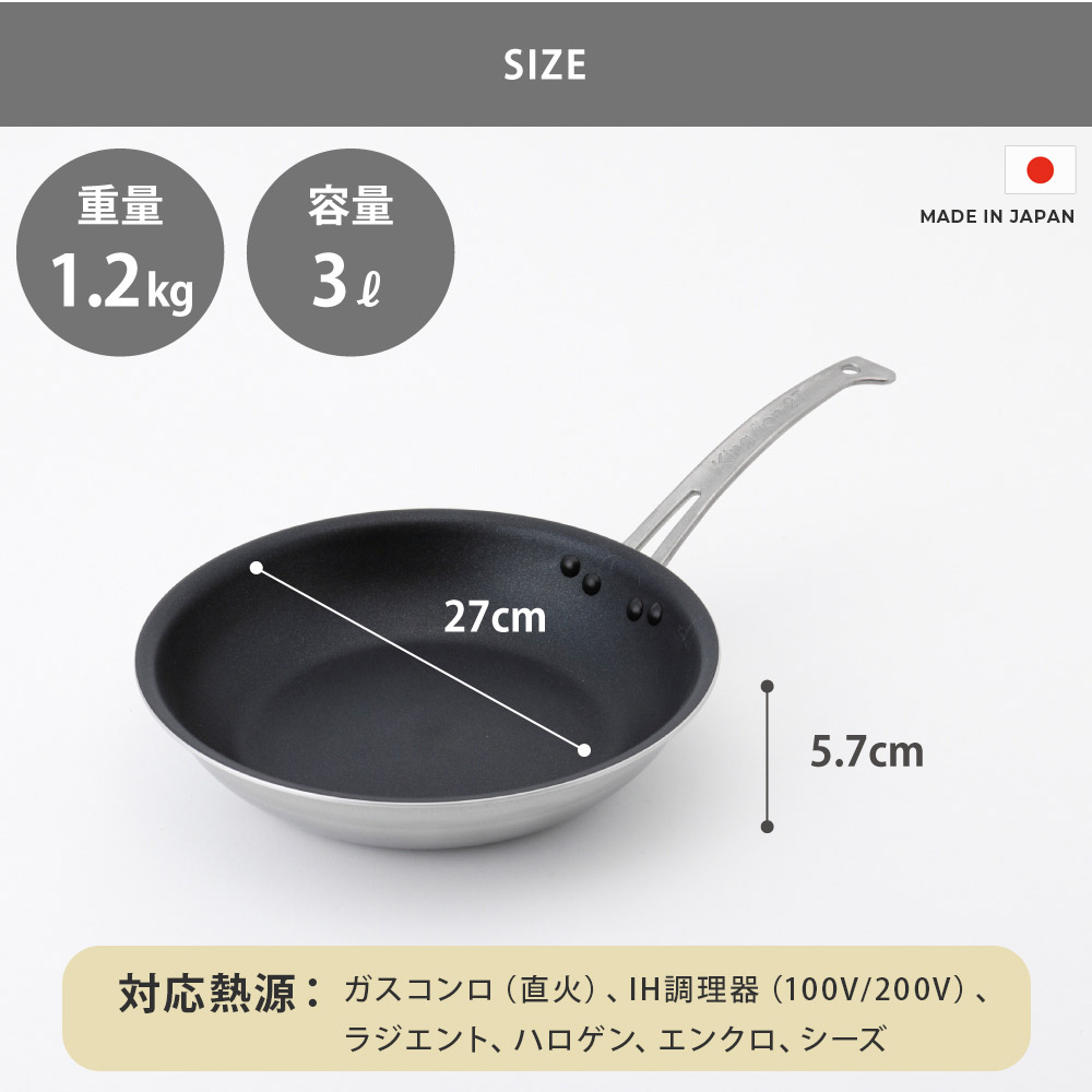 フライパン大　中古品 Amazon｜和平フレイズ 燕三条製 鉄フライパン 24cm IH対応 ガス