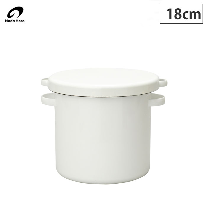 野田琺瑯（noda horo） ラウンドストッカー18cm ホーロー容器 WRSー18