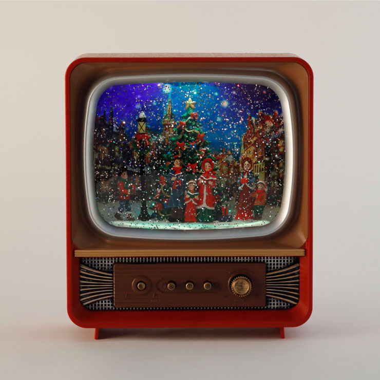 クリスマスウォーターグローブ Red TV オルゴール スノードーム