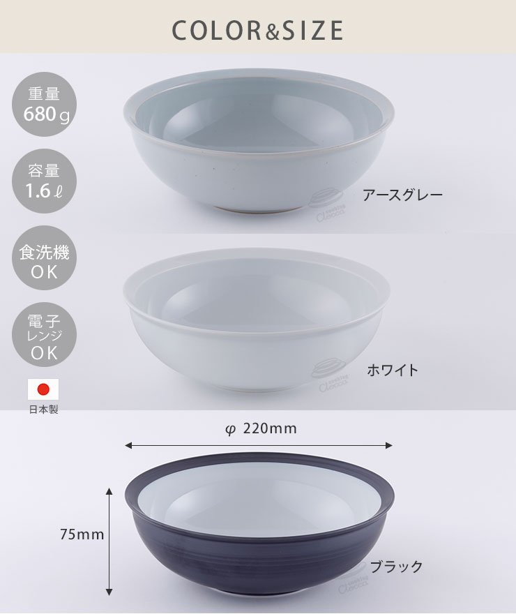 美濃焼き 直径22cmリム浅鉢 美濃焼 直径22cm リム浅鉢