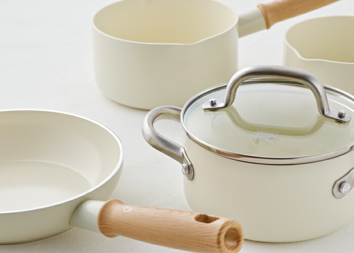 GREEN CHEF グリーンシェフ ビンテージホワイト ソースパン 14cm IH