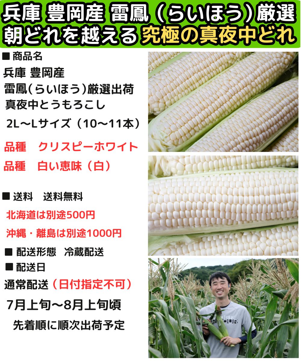兵庫豊岡真夜中とうもろこしスペック
