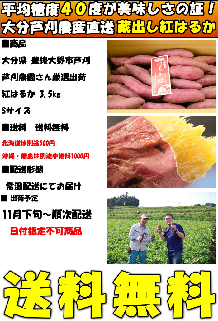 大分芦刈農産紅はるかスペック