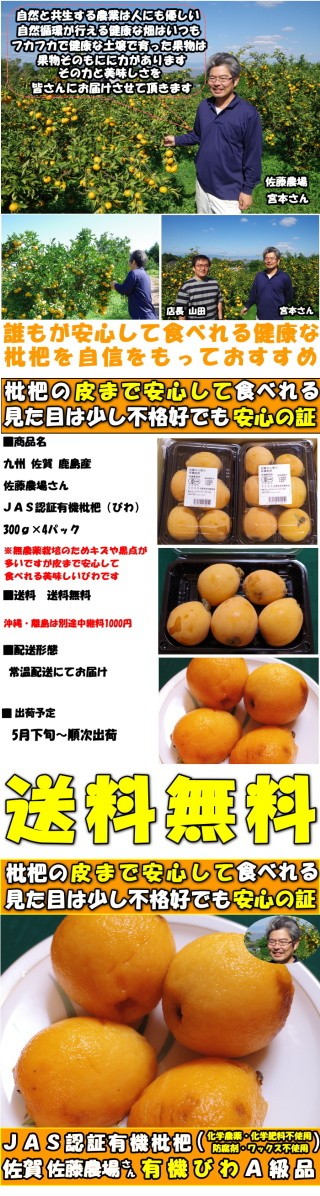 佐賀有機ＪＡＳ認証枇杷スマホ2