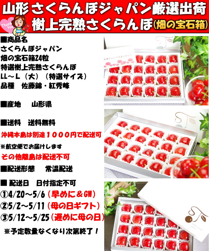 山形母の日さくらんぼスペック