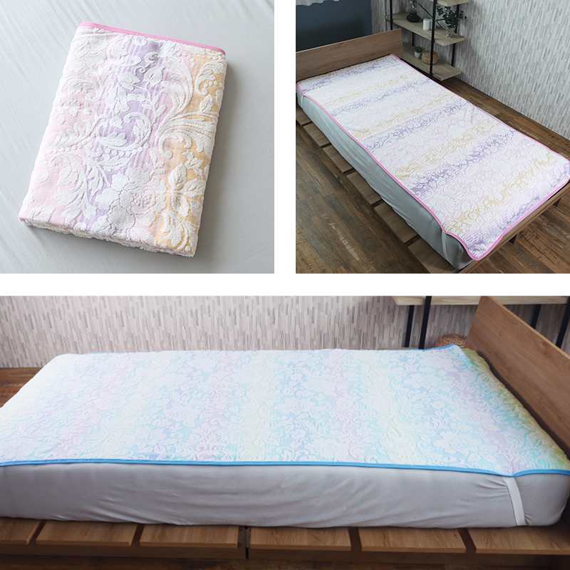 敷きパッド 今治タオル敷きパッド シングル ジャガード 日本製 コロレ