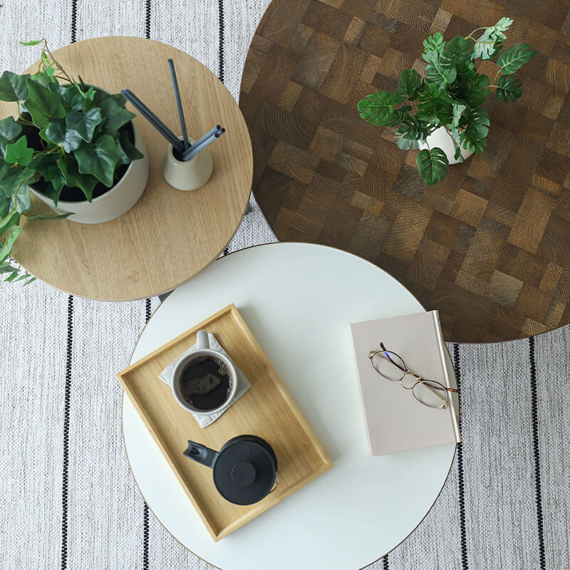 ラウンドサイドテーブル Mサイズ サイドテーブル ナイトテーブル 北欧 北欧インテリア 花台 パソコン置き テーブル |  | 11