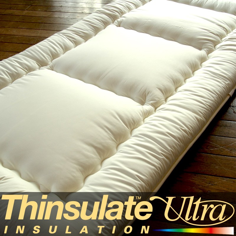 敷き布団 ダブル羽毛の2倍暖かい新素材 シンサレートUltra 140×210cm
