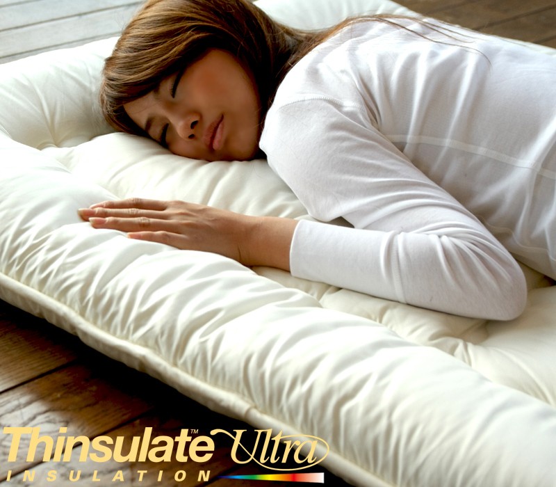 敷き布団 ダブル羽毛の2倍暖かい新素材 シンサレートUltra 140×210cm