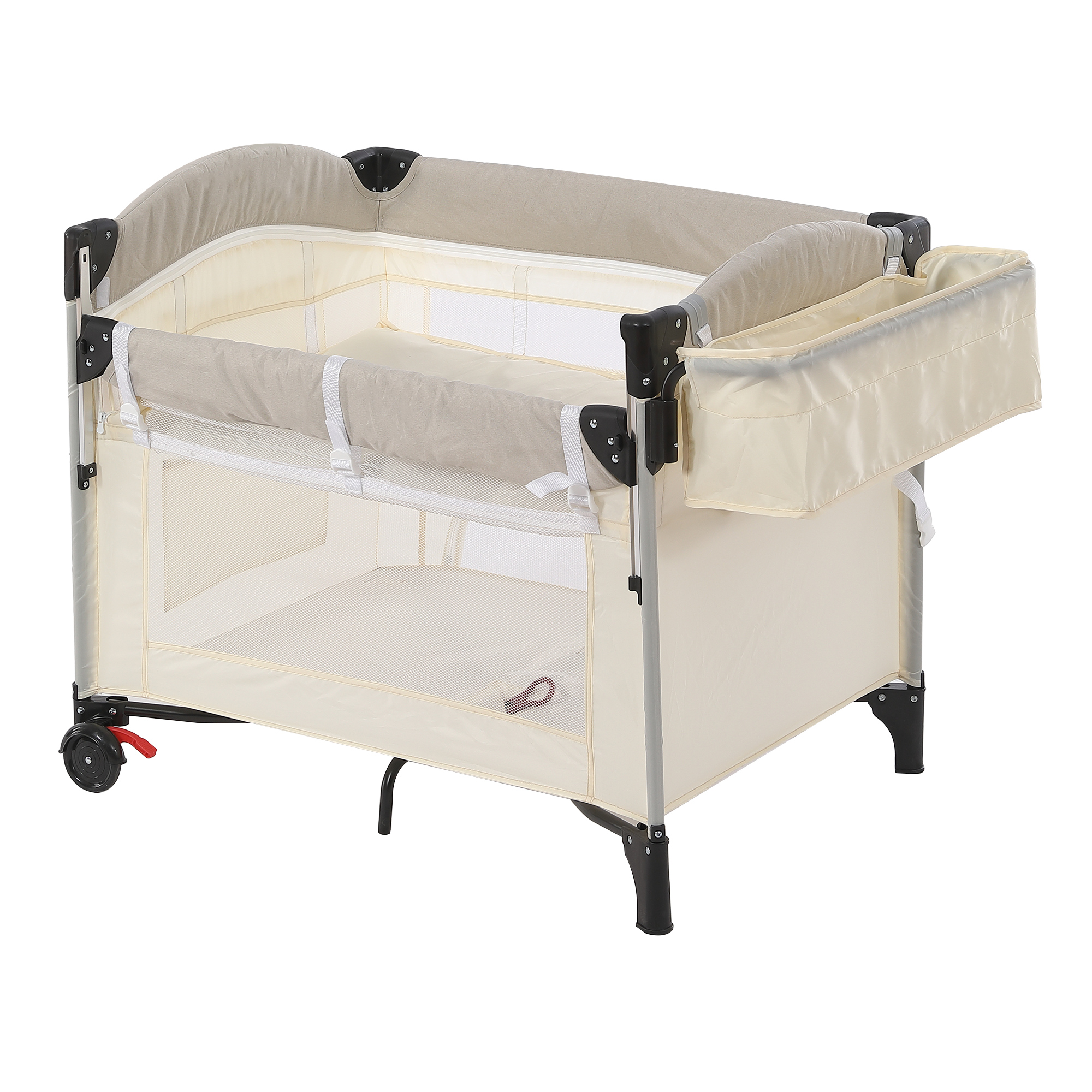 プレイヤード ベビーサークル 折りたたみ 添い寝ベッド おむつ替え