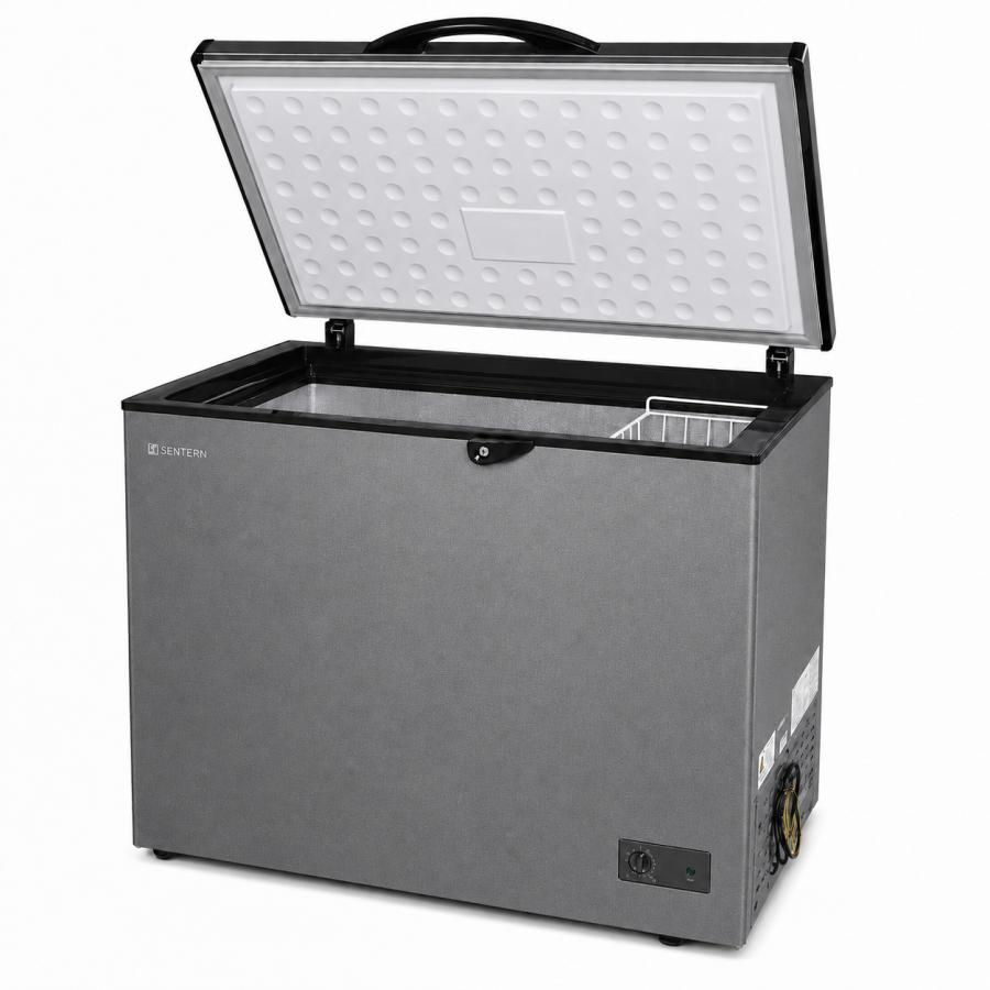 250L】冷凍庫 鍵付き 家庭用 業務用ノンフロン チェストフリーザー 上