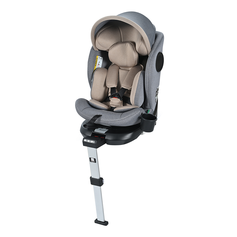 チャイルドシート 新生児 ISOFIX 0歳〜12歳 360度回転式 40〜150cm ジュニアシート 調節可能 洗える キャノピー付き ベビーシート ドリンクホルダー付き｜coomo-jp｜03