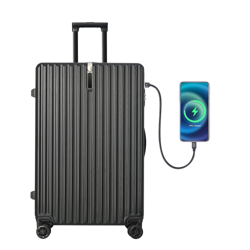 スーツケース Lサイズ キャリーバッグ USB充電ポート付き キャリーケース 超軽量 かわいい TSAロック搭載 7日-14日 大型 suitcase