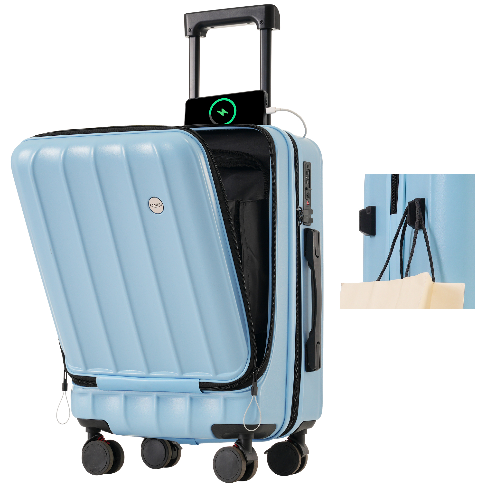 【ボーナスストアPlus+5%】スーツケース Sサイズ フロントオープン 機内持込み キャリーケース...
