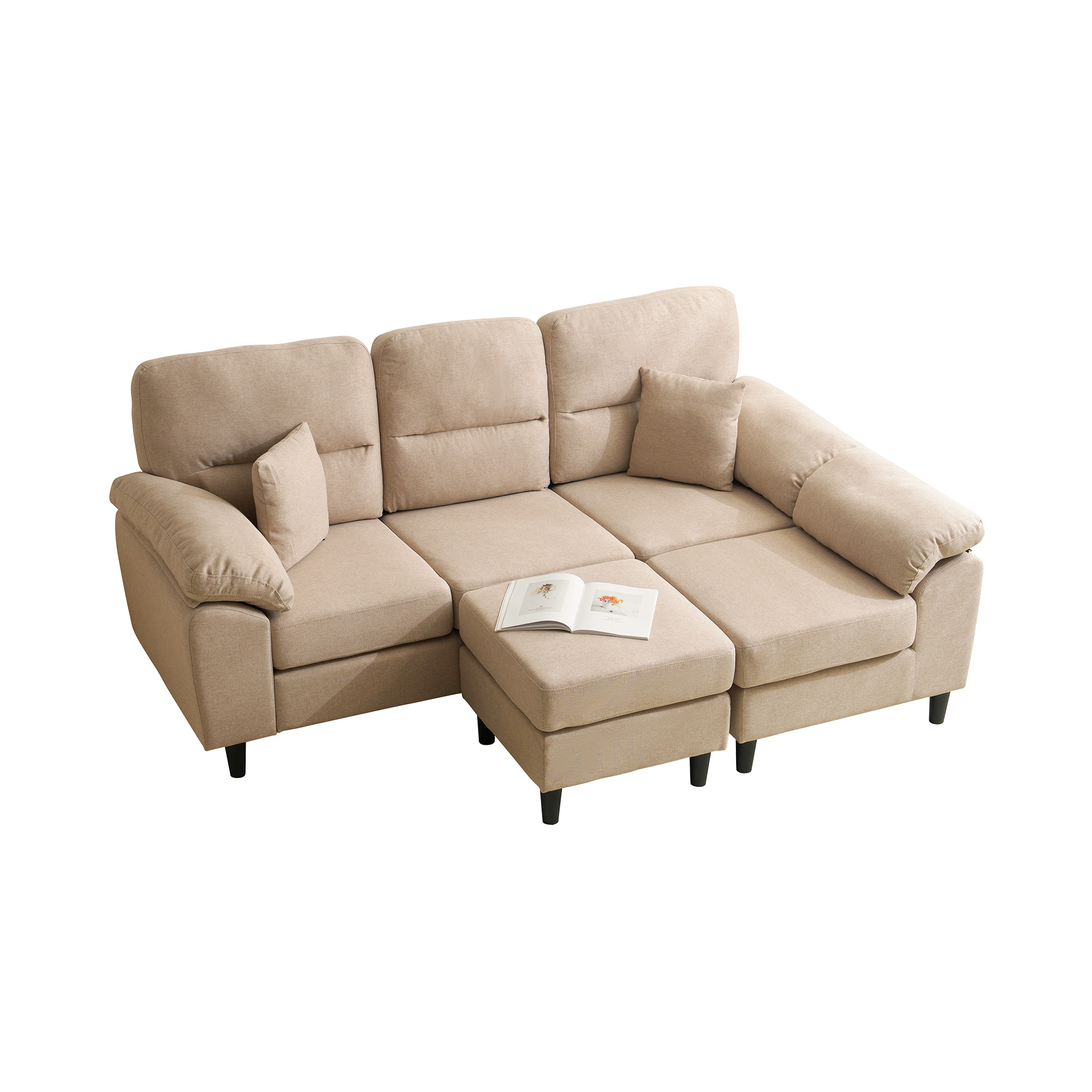 限定セール】【レイアウト自由】カウチソファ ソファ 5人掛け 3人掛け