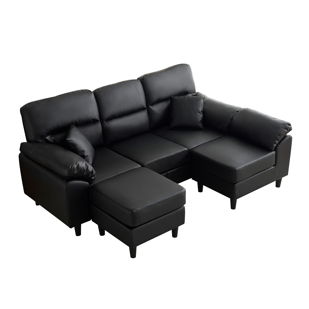 カウチソファ黒  定価45000円！お得★ 爆買WEEK☆全品5%OFFクーポン実施中／【限定セール】【レイアウト自由