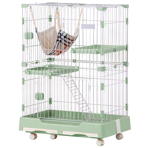 新品猫ケージ キャットケージ 2段 キャットハウス ペットケージ　74-160 Amazon.co.jp: 猫 ケージ 2段 安い 折りたたみ キャットケージ
