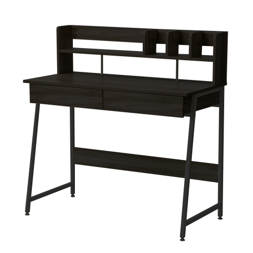 パソコンデスク 引き出し付き 幅100cm 収納台 木製 PCデスク 収納付 座