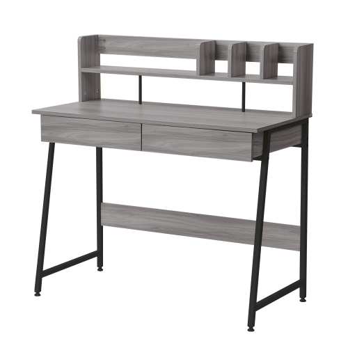 パソコンデスク 引き出し付き 幅100cm 収納台 木製 PCデスク 収納付 座