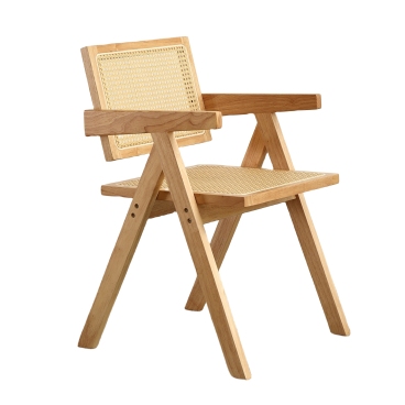 BTM ラタンチェア ダイニングチェア 1脚 籐編みチェア 木製チェア 椅子