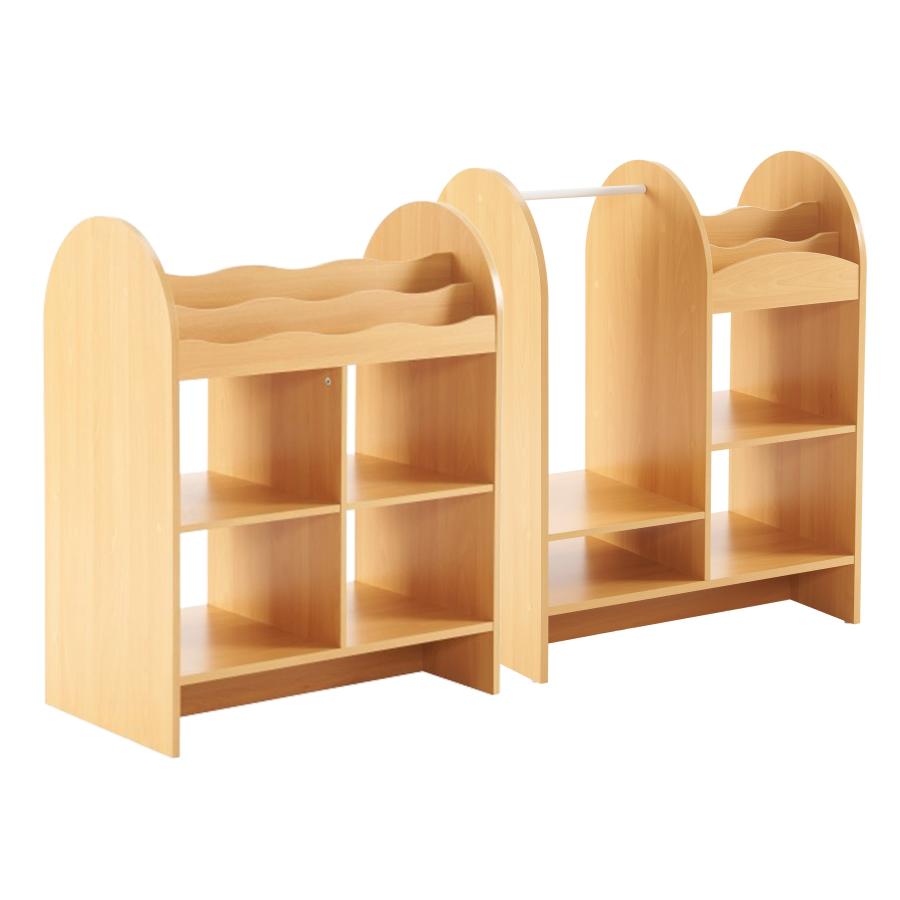 2個セット】おもちゃ収納ラック 子ども用家具 木製 収納ケース 幅130cm