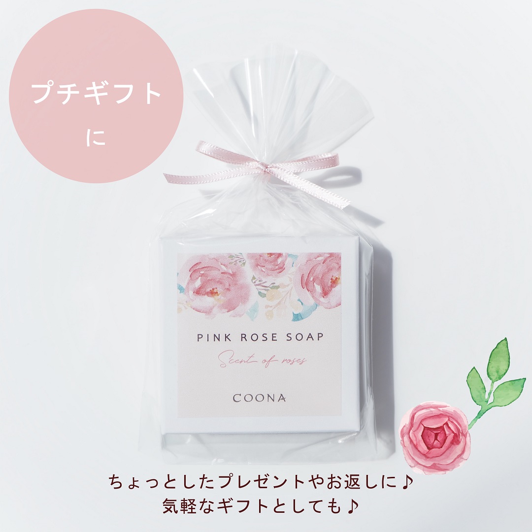 COONA（クーナ） ローズ 石鹸 薔薇 固形 洗顔せっけん 洗顔ソープ 洗顔