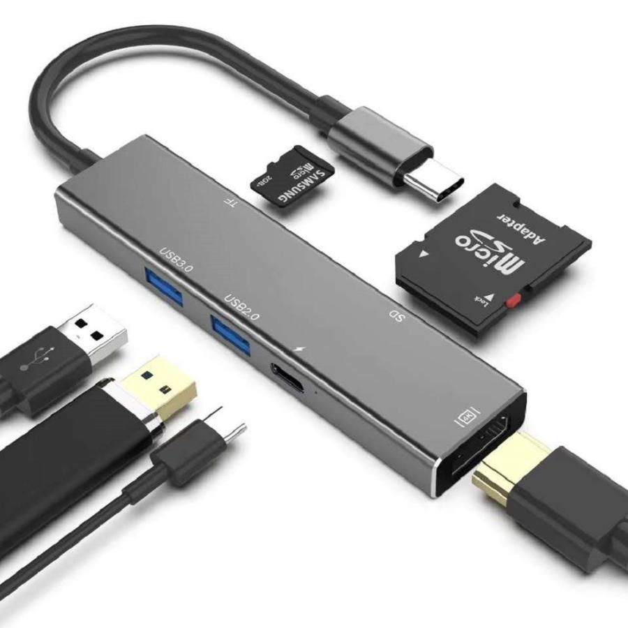Nintendo Switch Macbook 対応 6in1 タイプC ハブ 変換アダプター PD充電 HDMI 4K USB3.0ポート  SDカード/TFカードリーダー :hub004:Coopo Japan - 通販 - Yahoo!ショッピング