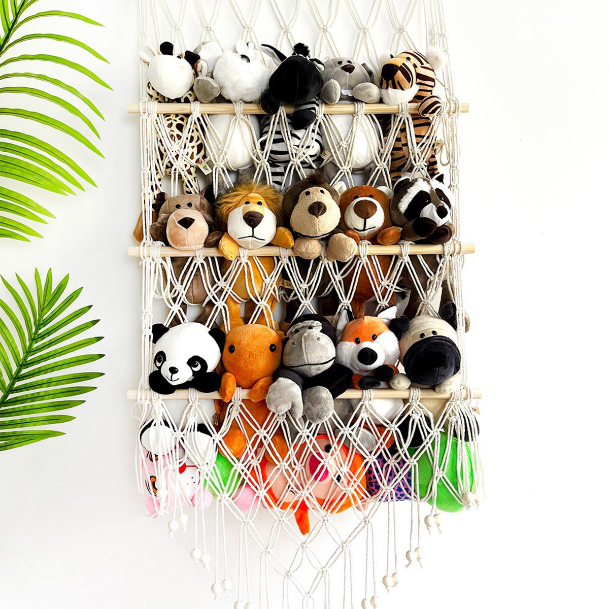 ぬいぐるみ 収納 おもちゃ ハンモック 3段 ウォールポケット 大容量