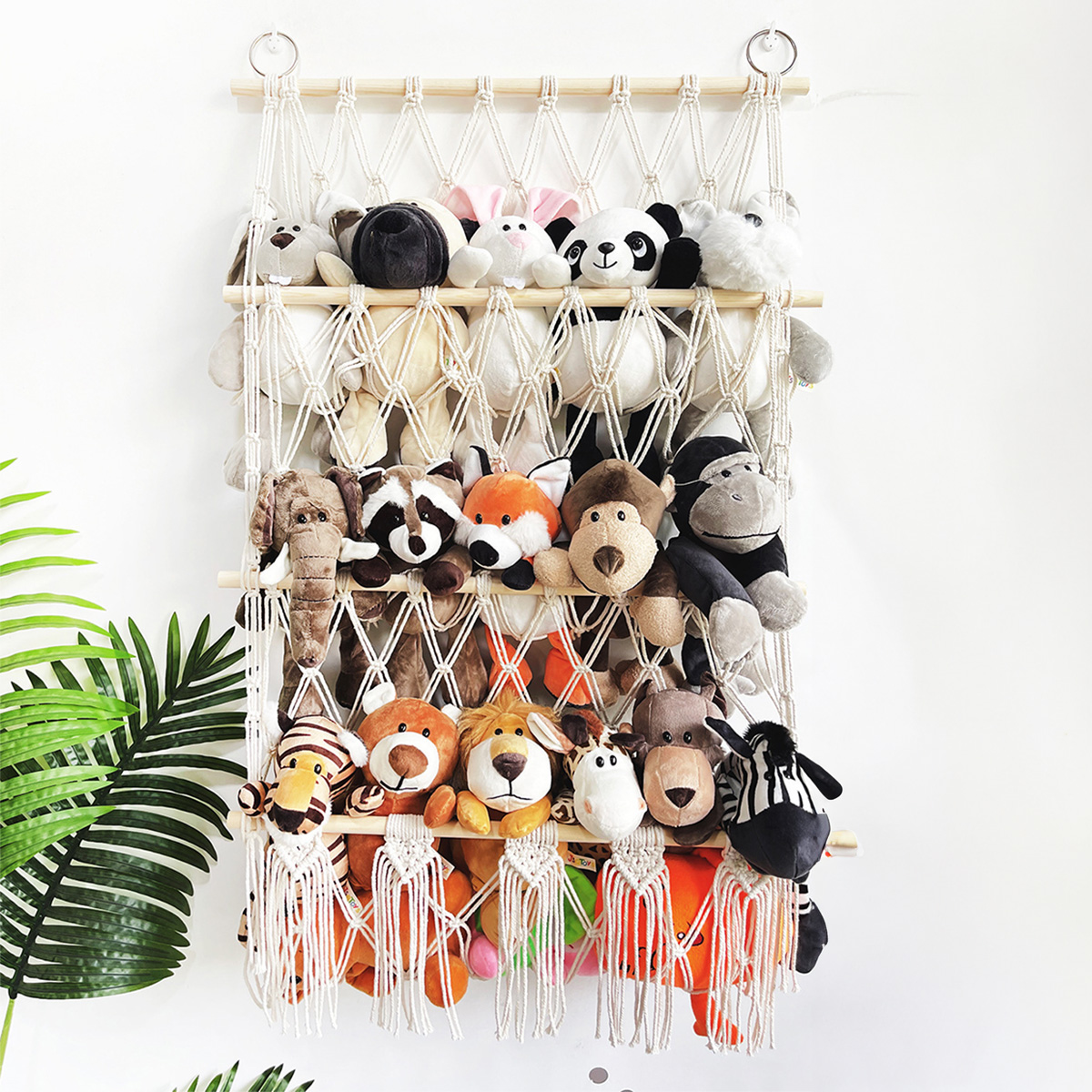 ぬいぐるみ 収納 おもちゃ ハンモック 3段 ウォールポケット 大容量