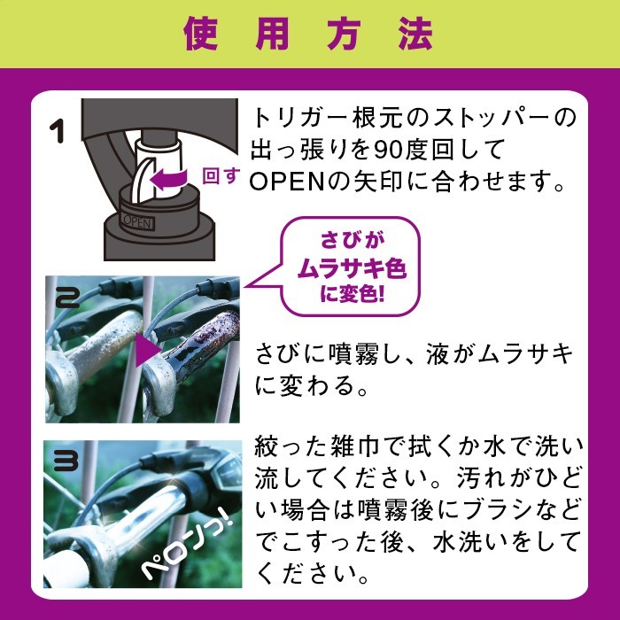 サビ落とし スプレー 洗剤 サビ取り サビ落としスプレー 錆 錆取り材