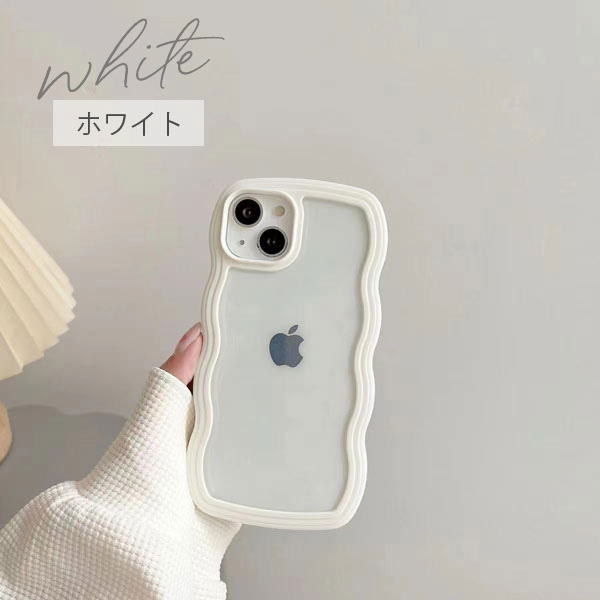 スマホケース スマホ なみなみ スマホホルダー iPhoneケース 韓国 おしゃれ かわいい クリア シンプル 透明 アイフォン ウェーブ 流行り