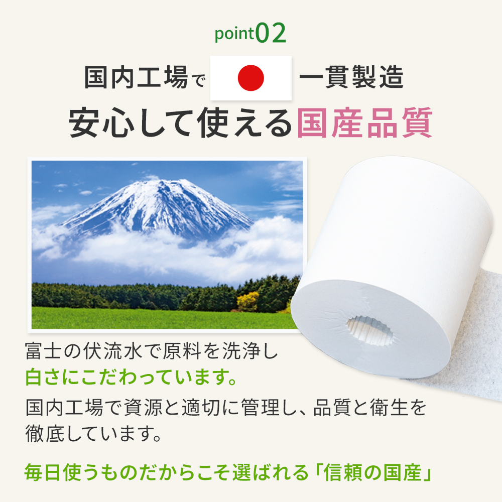 色つき コアロール シングル トイレットペーパー 芯なし 業務用 130m 30ロール 倍巻き コアレス 太穴タイプ コアレックス 国産 日本製 ケース販売 | コアレックス | 03