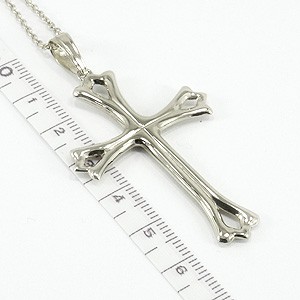 クロスネックレス プラチナペンダント 十字架ペンダント ラッキー