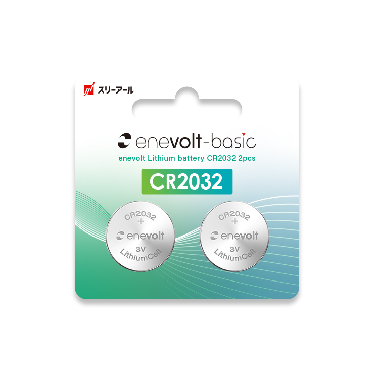 enevolt ボタン電池 CR2032 コイン リチウム 2個 セット シックス